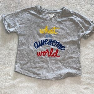 Girls M Gymboree Awsome World Tee